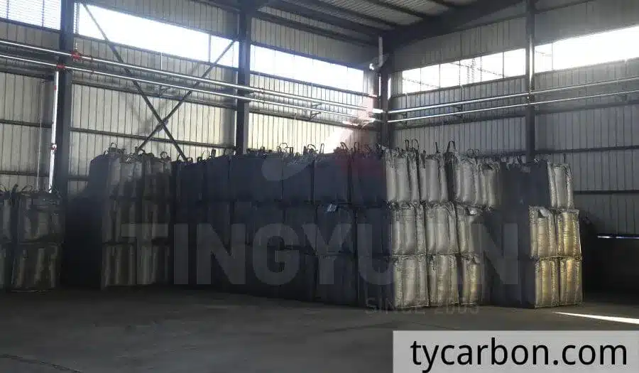 500kg bags of columnar carbon ready for shipment